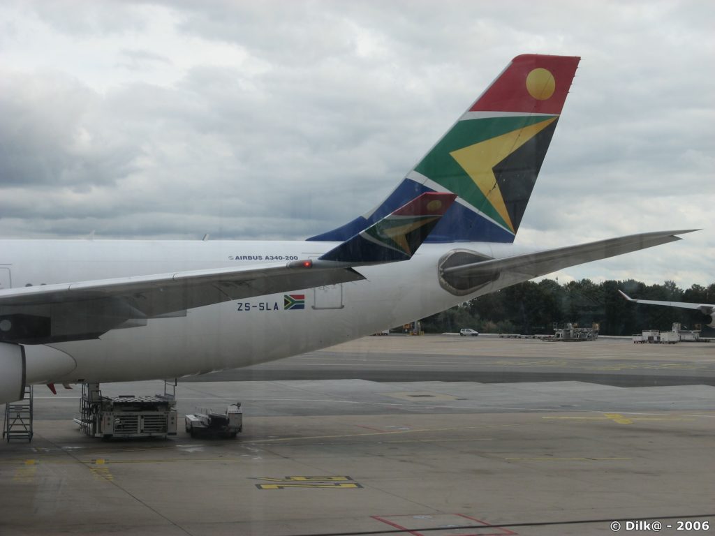 L'avion de la compagnie South African Airlines