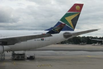 L’avion de la compagnie South African Airlines