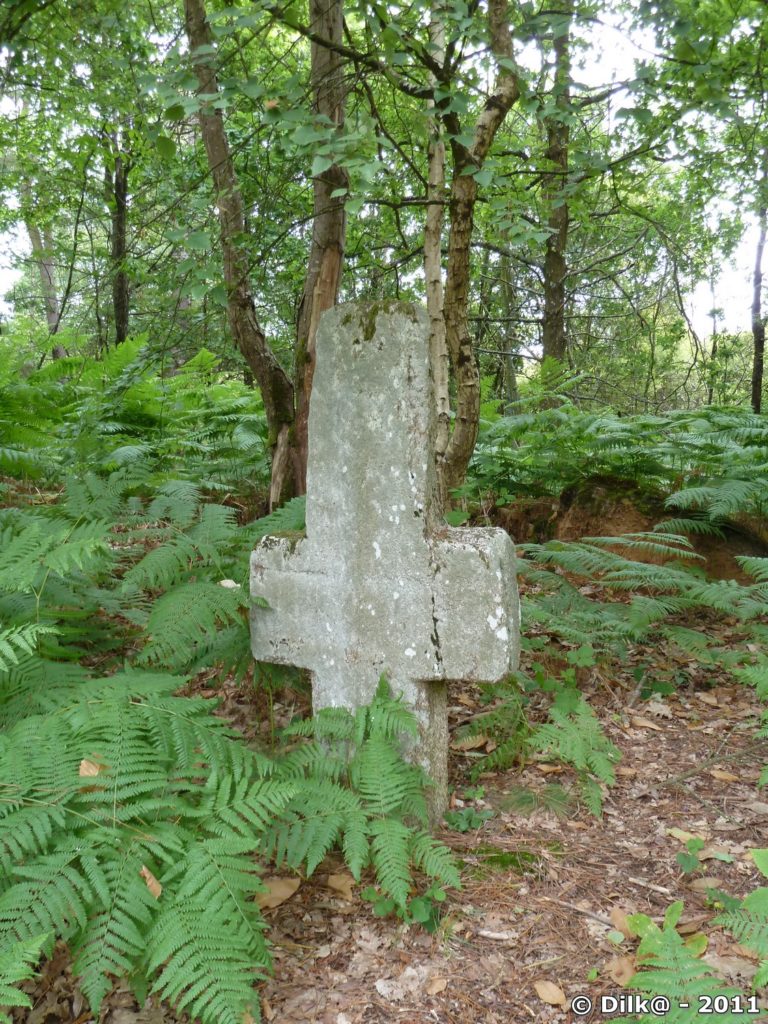 petite croix en pleine forêt
