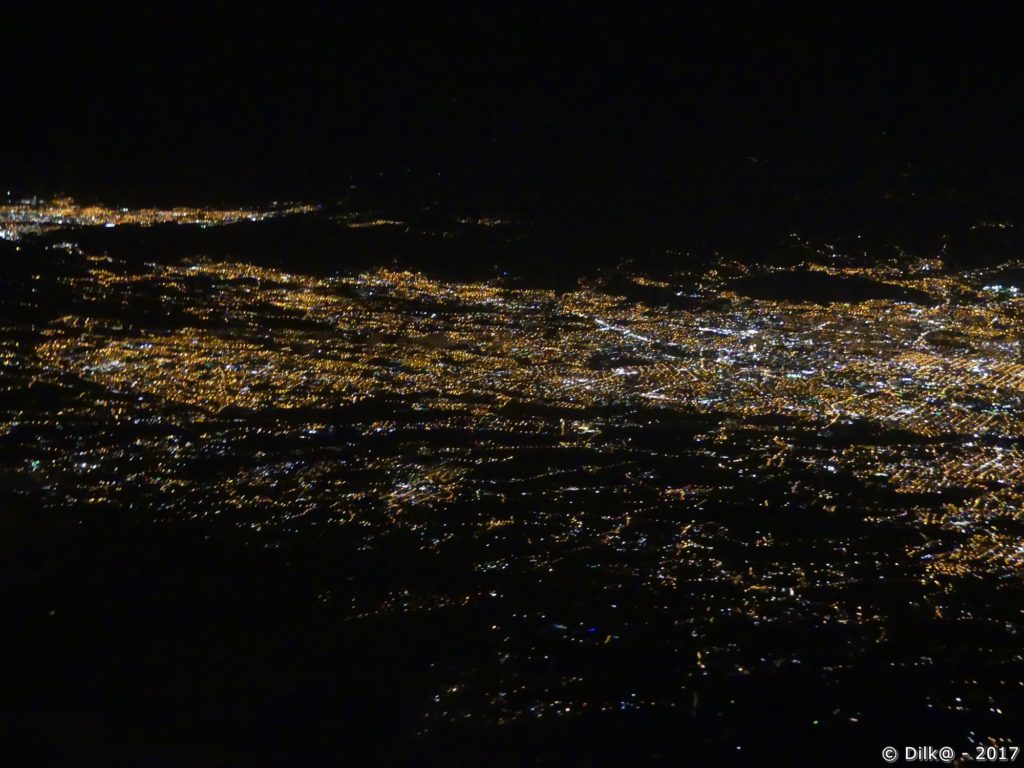 San José vu d'avion la nuit