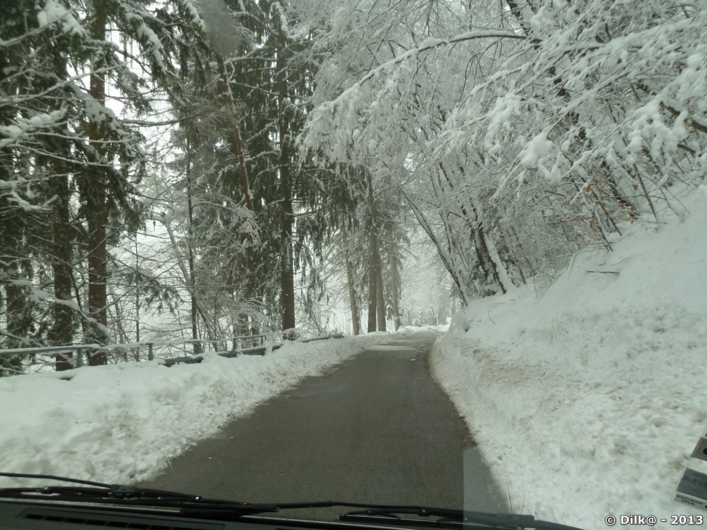 Sur la route près du lac de Bled
