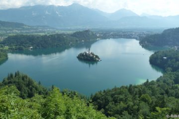 Le lac de Bled vue du promontoire d’Osojnice