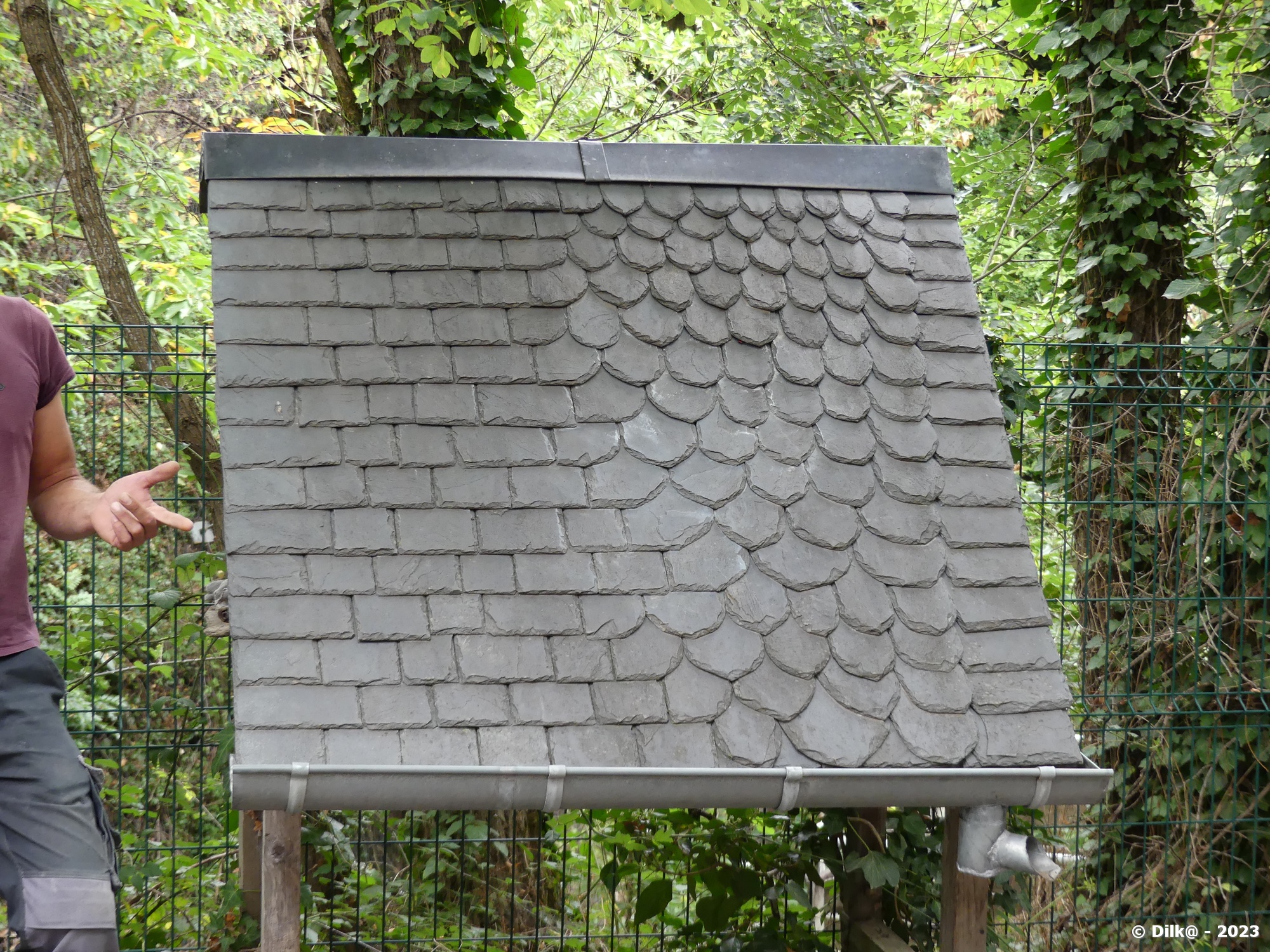 Modèle de toiture en ardoises de Travassac