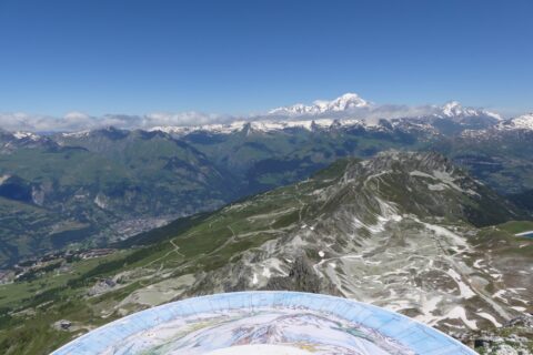 Le Mont Blanc vu du sommet de l'Aiguille Grive à 2732 mètres d'altitude