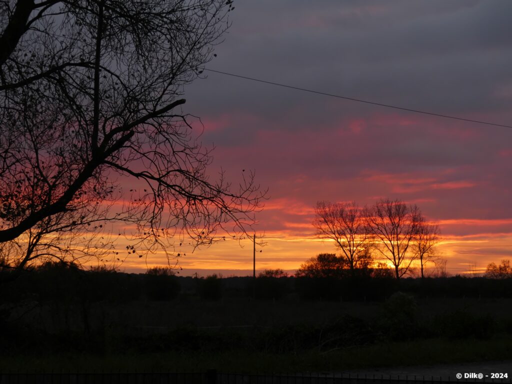 Coucher de soleil depuis mon gîte