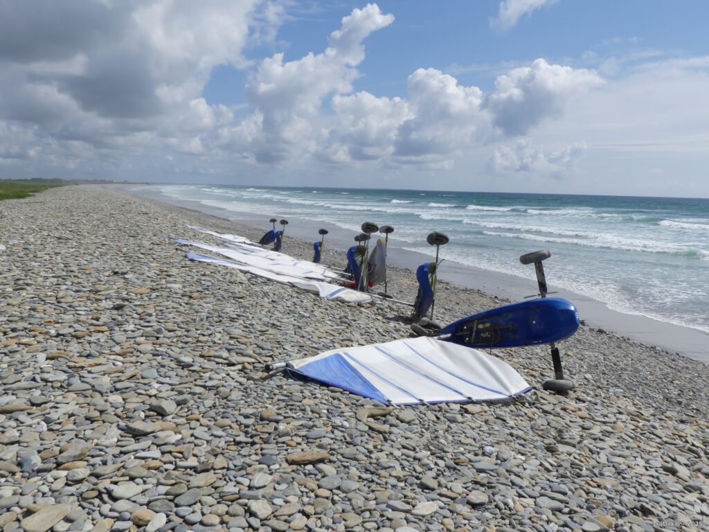 Chars à voiles près de Plovan