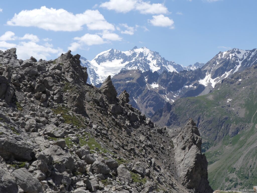 Vue vers le glacier du Monetier depuis la Roche Robert