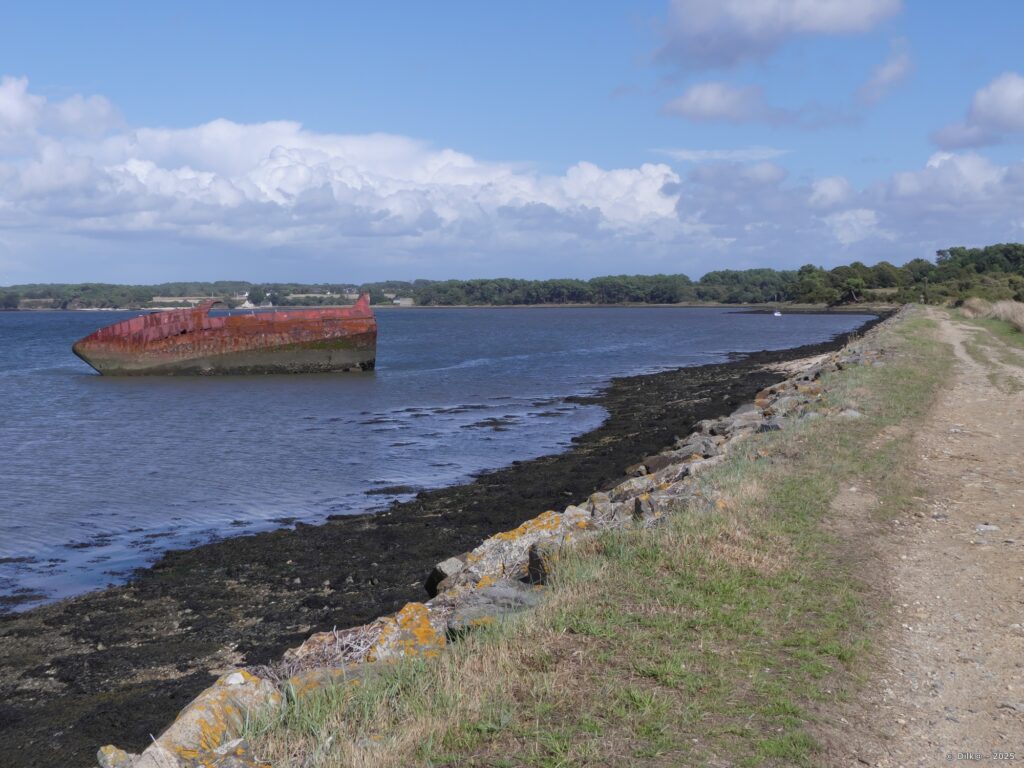 La digue dans le marais de Pen Mané