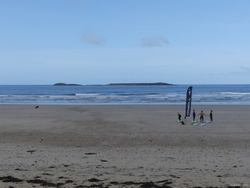 Cours de surf sur la plage de Penthièvre