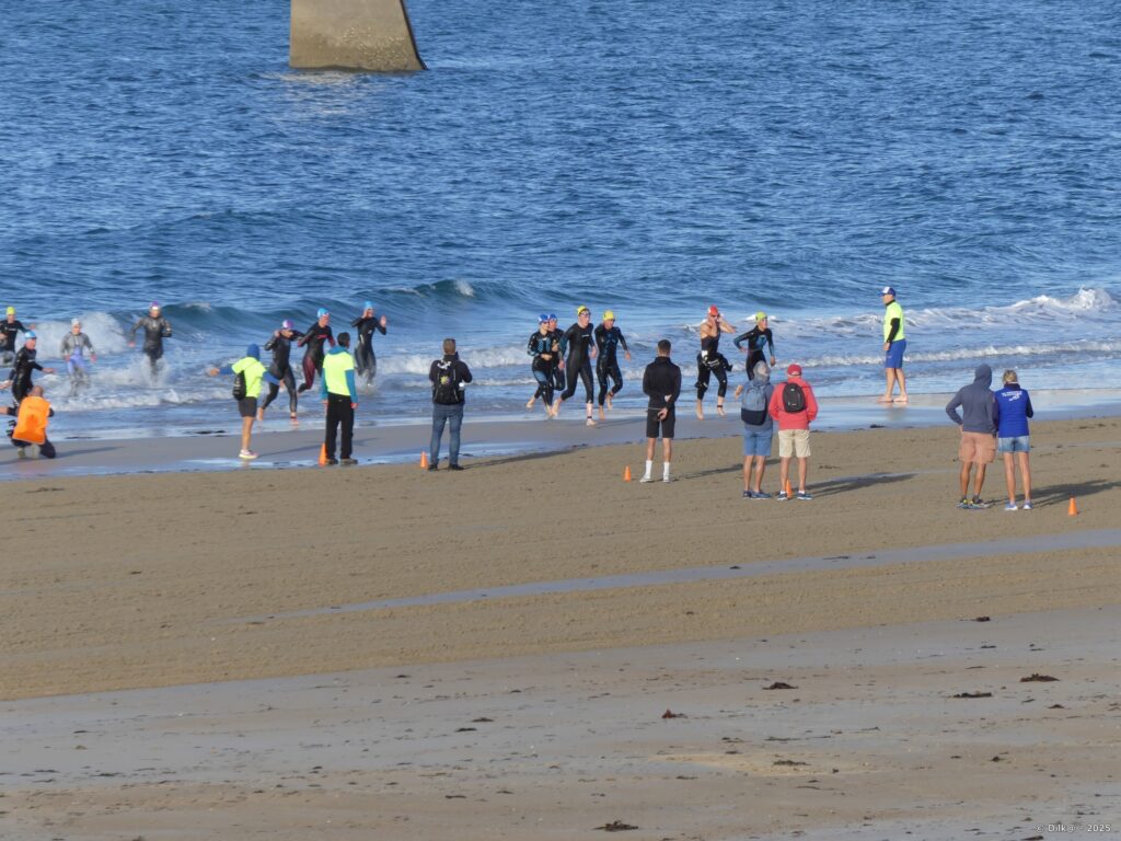 Sortie de l'eau, c'est parti pour le vélo