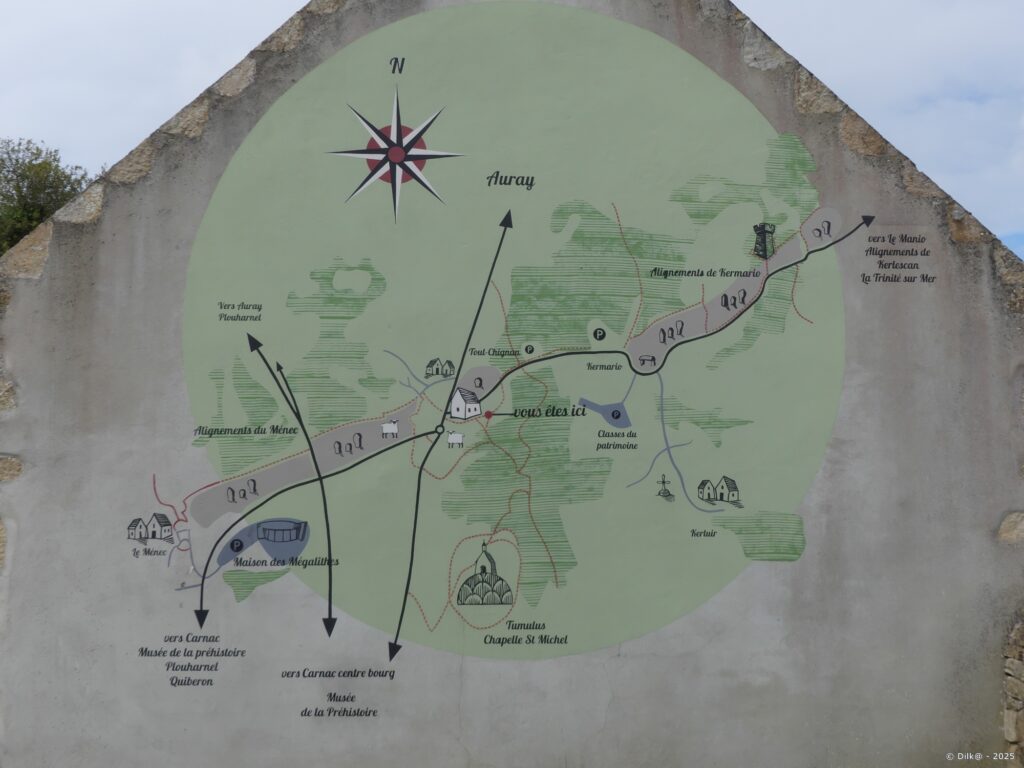 Plan des alignements de Carnac