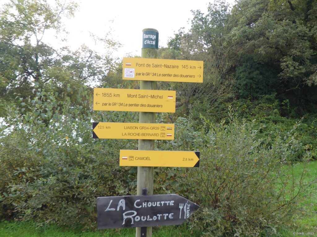 Le GR34 au barrage d'Arzal