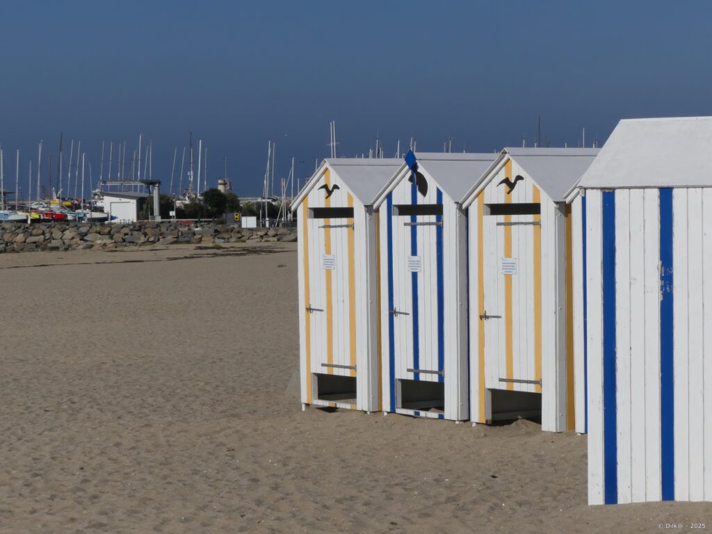 Cabines de plages à La Turballe