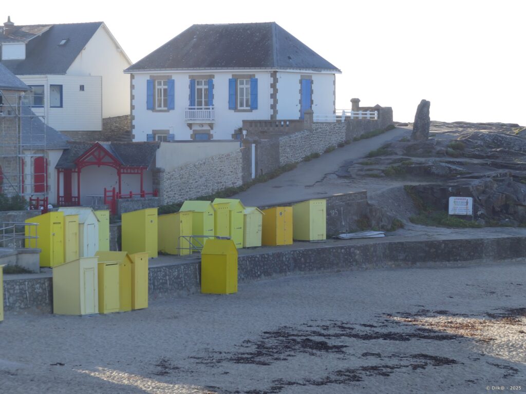 Les cabines de plage de la plage Saint-Michel