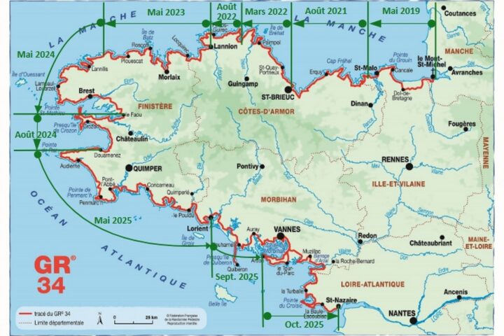 Le tour de la Bretagne par le GR34