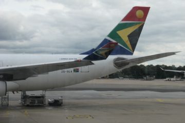 notre avion pour l'Afrique du Sud