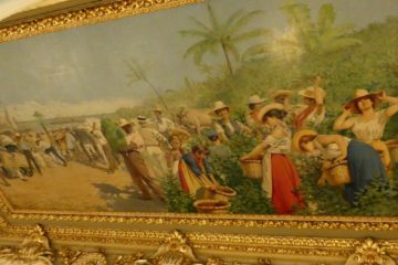 Allégorie du café et de la banane par un peintre italien