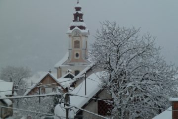 L'église de Zasip (vue de notre balcon)