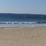La plage de la Baule et la pointe de Penchâteau au fond