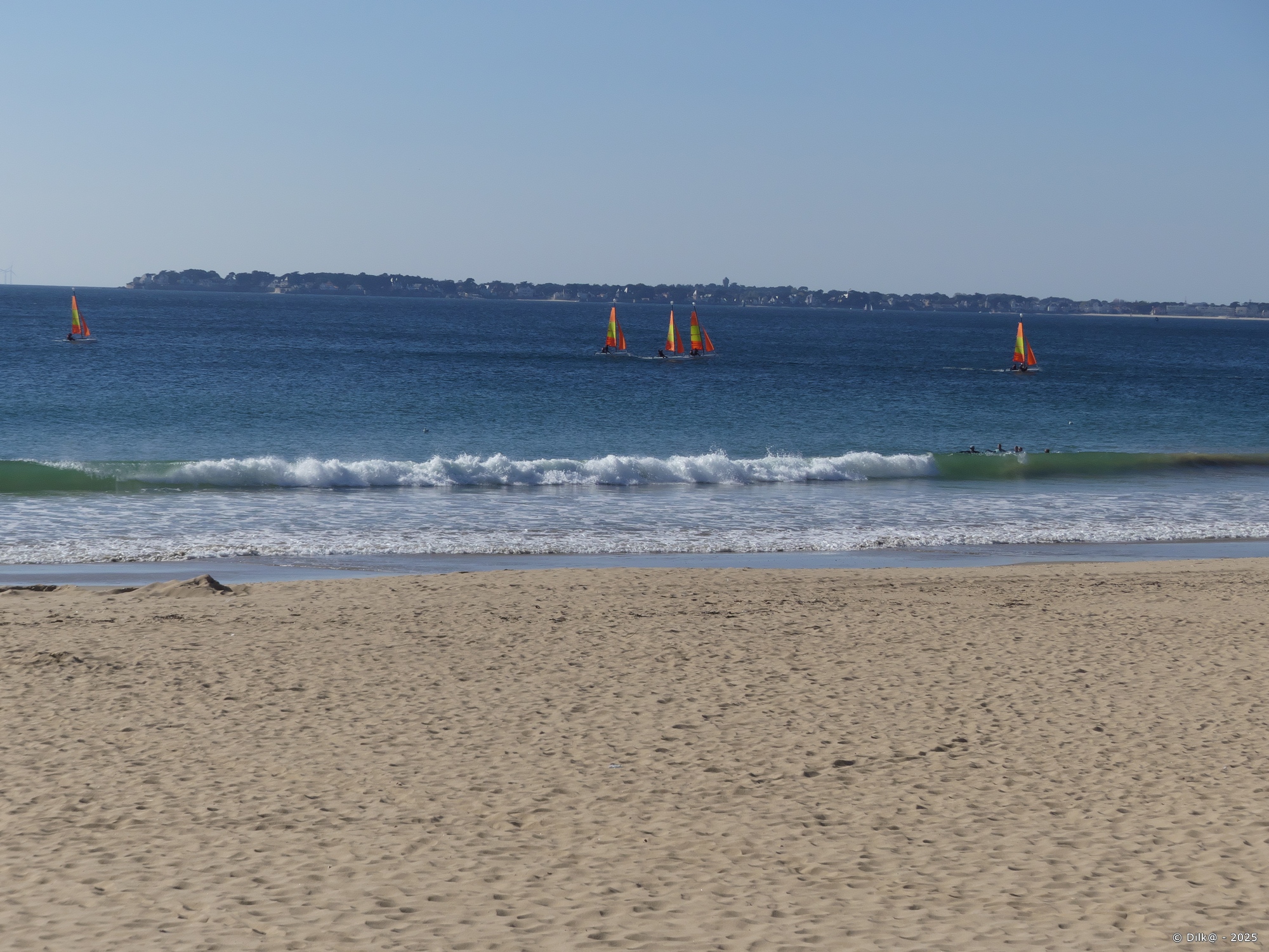 La plage de la Baule et la pointe de Penchâteau au fond