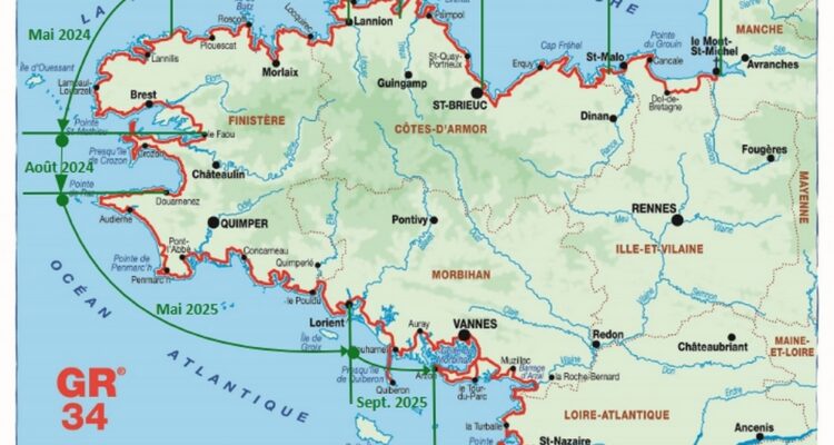 Le tour de la Bretagne par le GR34